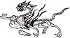 Vector clipart: Chinese mythical dragon