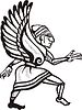 Vector clipart: ancient Greek harpy