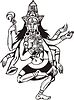 Vector clipart: Hindu godess Kali