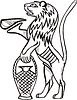 Векторный клипарт: персидский мифический лев