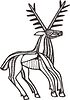 Vector clipart: Scythian deer