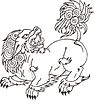 Vector clipart: Tibetan lion