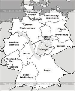 Karte von Deutschland - Vektorgrafik