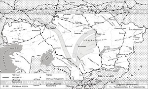 Карта Казахстана - клипарт в векторе