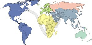 Карта мира - векторный клипарт