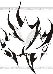 Maple leaf flame - vector image