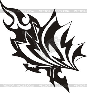 Maple leaf flame - vector image
