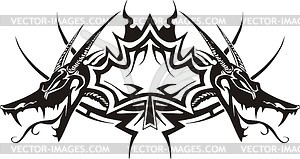 Maple leaf flame - vector clipart