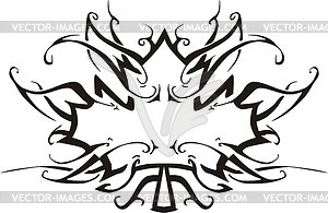 Maple leaf flame - vector clip art