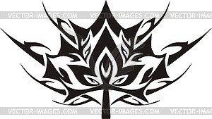 Maple leaf flame - vector clipart