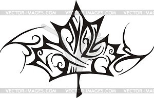 Maple leaf flame - vector image