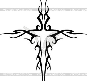tribal cross with tribal wings