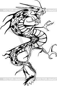 Dragon tattoo - vector image