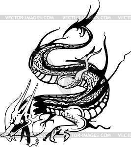 Dragon tattoo - vector clipart