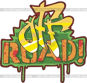 Off-road graffiti - vector clipart / vector image