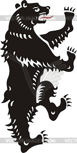 heraldry clipart bear black