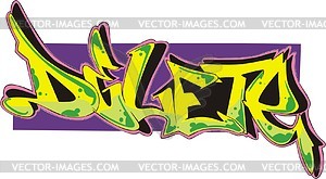 Delete (graffiti) - vector clipart