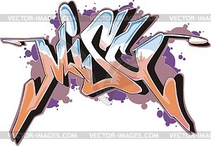 Misk (graffiti) - vector clipart