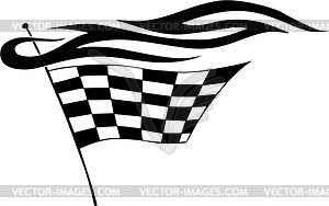 Race flag flame - vector clipart