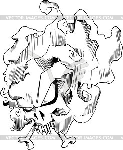 Bonehead tattoo - vector clipart