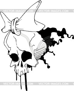 skull bow vector