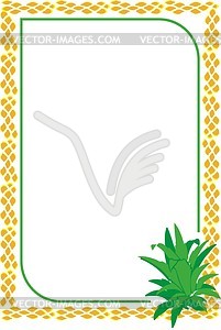 Floral ornamental frame - color vector clipart