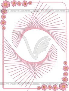 Flower ornamental frame - vector clip art