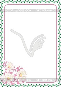 Flower ornamental frame - vector clipart