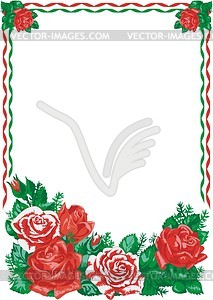 Rose frame - vector clipart