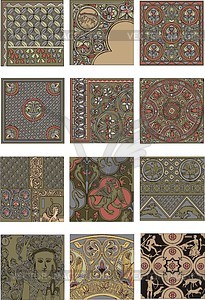 Byzantine ornaments - vector clipart / vector image