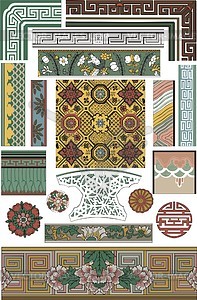 Chinese ornaments - vector image