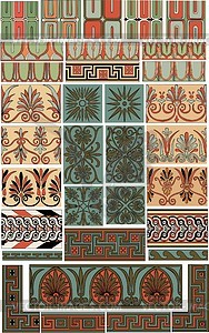 Ancient greek ornaments - vector image