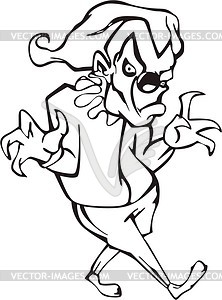 Angry clown - vector clip art