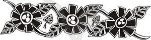 Ornamental floral border line - vector clipart