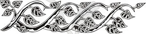Ornamental floral border line - vector image