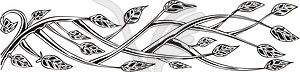 Ornamental floral border line - vector image