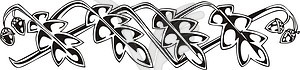 Ornamental floral border line - vector clip art