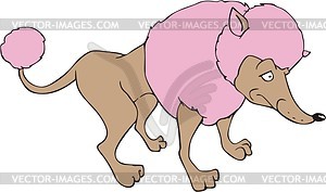 Comic poodle - vector clipart