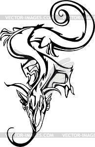 Dragon tattoo - vector clipart