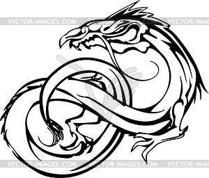 Dragon tattoo - vector image