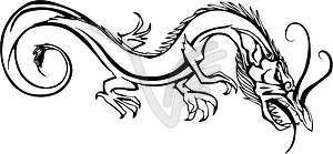 Dragon tattoo - vector clipart