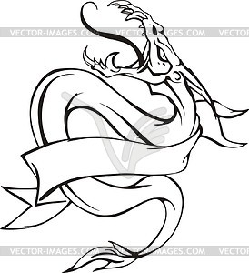 Dragon template - vector clipart