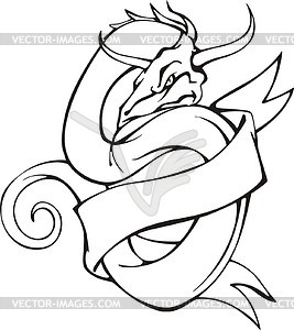 Dragon template - vector image