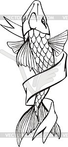 Fish template - vector clipart / vector image