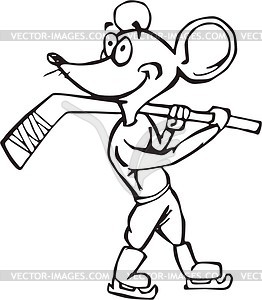 Comic mouse cartoon - vector image