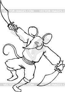 Comic mouse cartoon - vector clipart