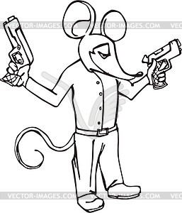 Comic mouse cartoon - vector clip art