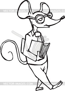 Comic mouse cartoon - vector image