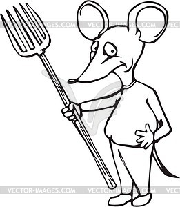 Comic mouse cartoon - vector image