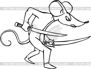 Comic mouse cartoon - vector image